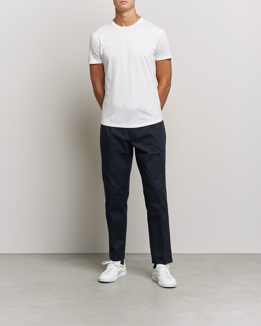 Men | T-Shirts | Orlebar Brown | OB Crew Neck Mercerised Cotton Tee White