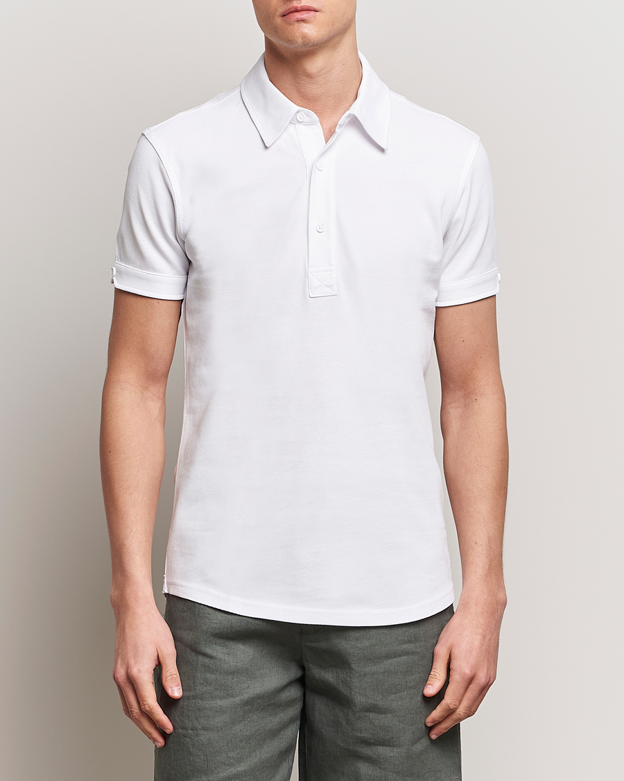 Men | Polo Shirts | Orlebar Brown | Sebastian Tailored Cotton Polo White