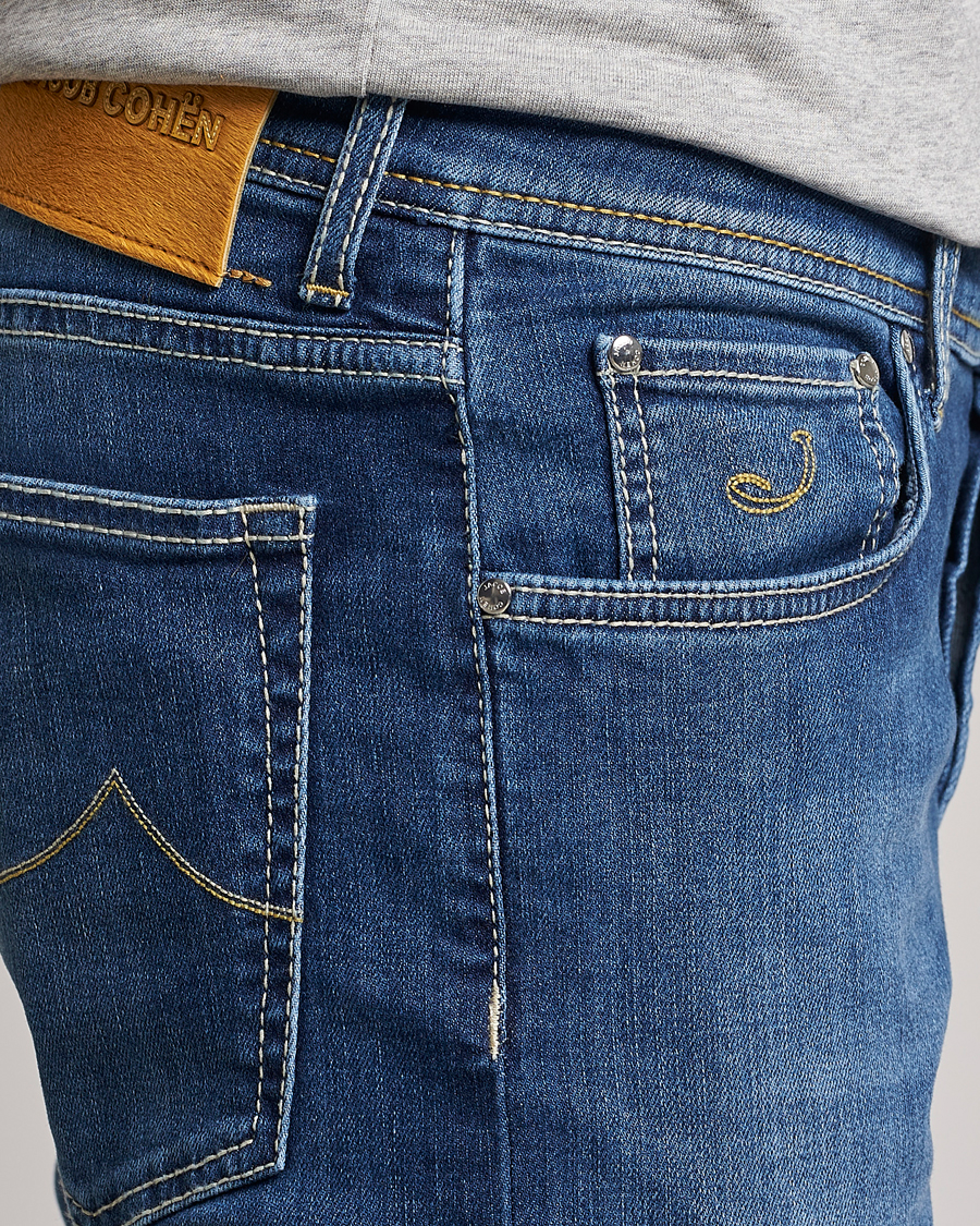 Men | Jeans | Jacob Cohën | Nick 622 Slim Fit Stretch Jeans Stone Wash