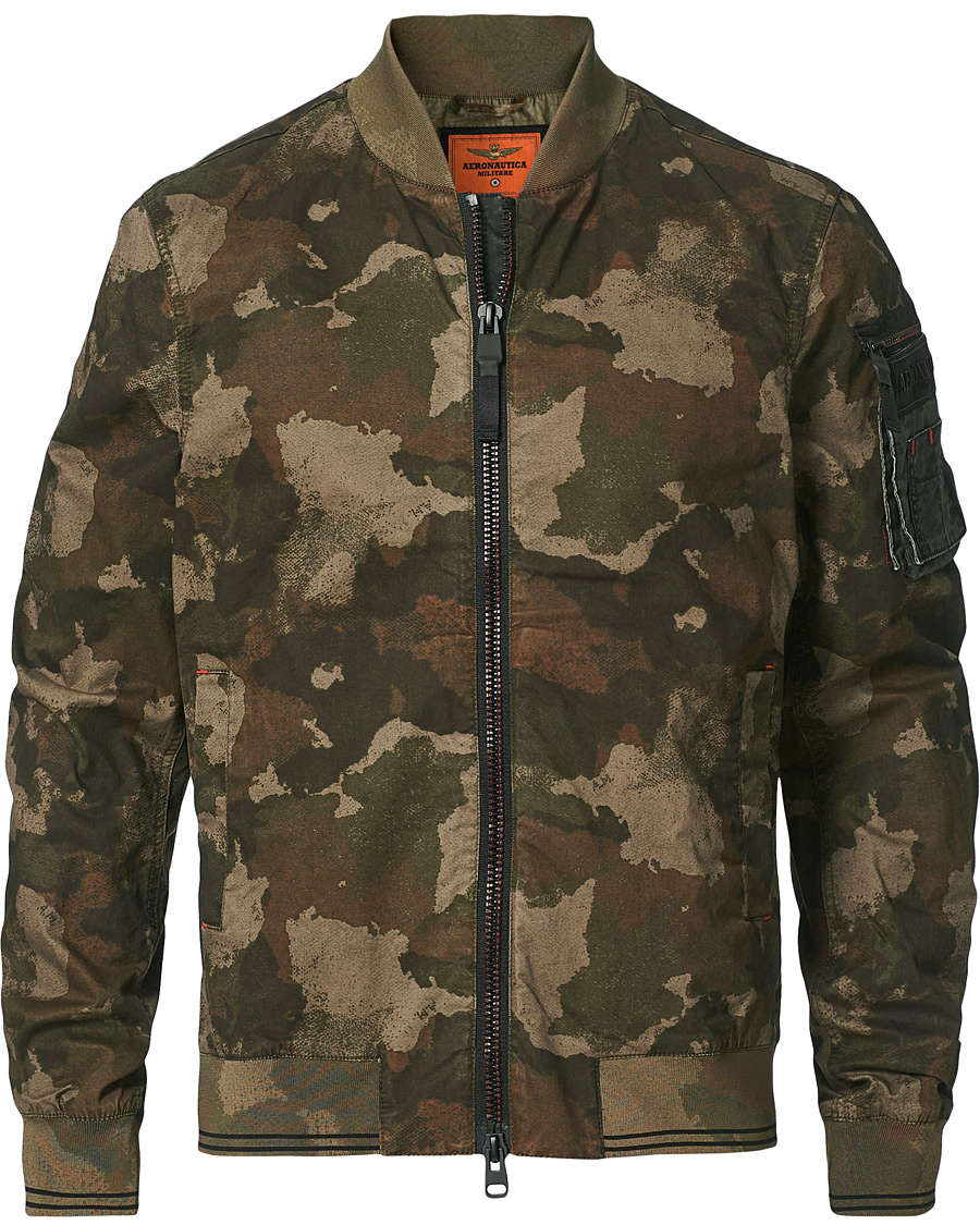 Men | Coats & Jackets | Aeronautica Militare | 7PIL Pilot Bomber Jacket Camouflage