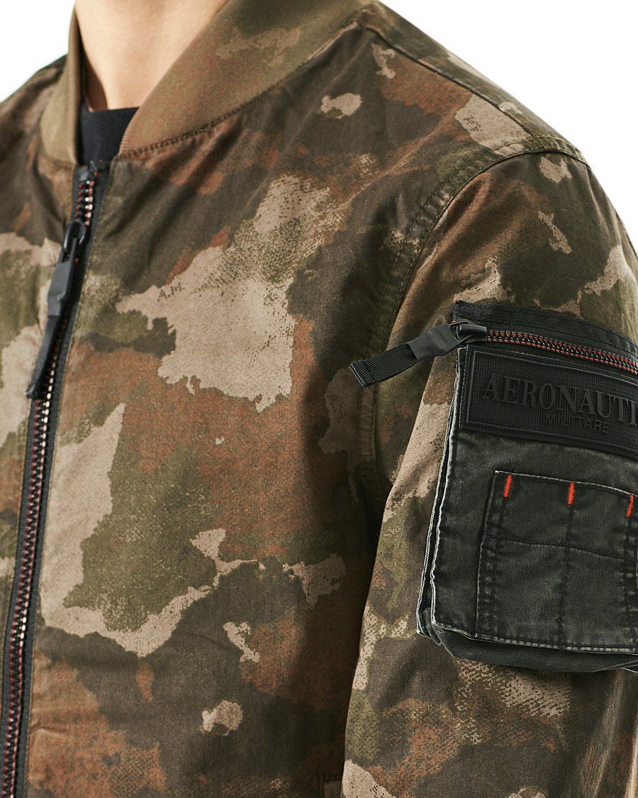 Men | Coats & Jackets | Aeronautica Militare | 7PIL Pilot Bomber Jacket Camouflage