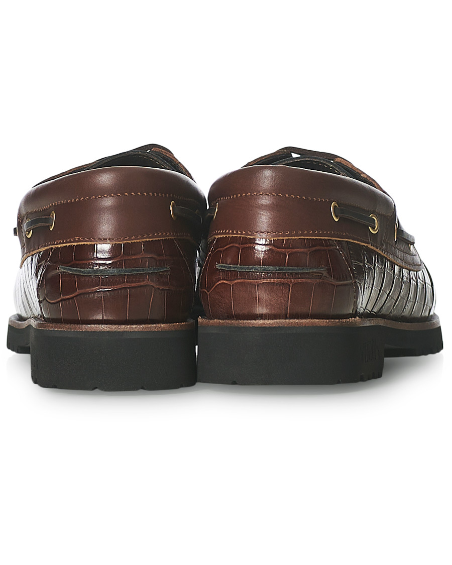 Men | VINNY's Aztec Boat Shoe Brown Croc | VINNY's | Aztec Boat Shoe Brown Croc