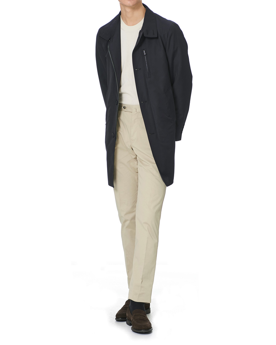 Men | Coats & Jackets | Oscar Jacobson | Landon Nylon Coat Navy