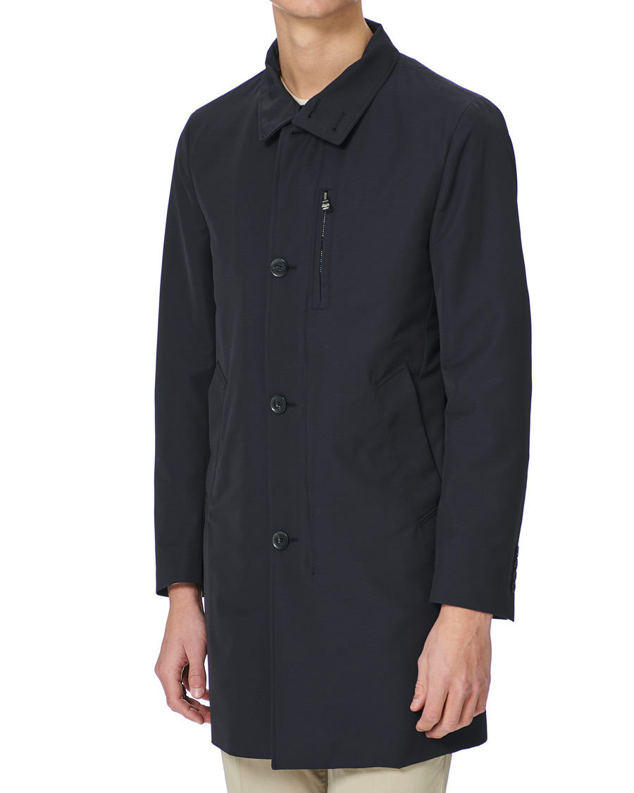 Men | Coats & Jackets | Oscar Jacobson | Landon Nylon Coat Navy
