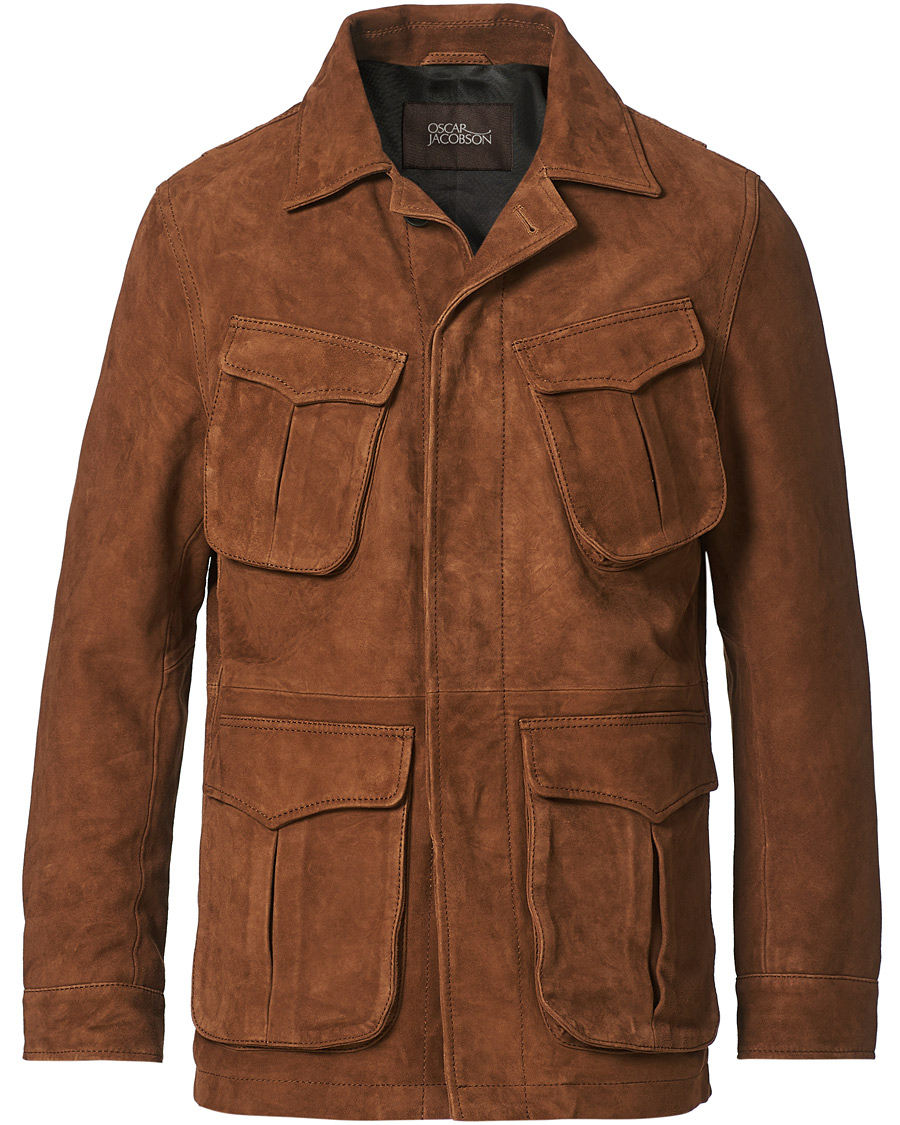 Men | Coats & Jackets | Oscar Jacobson | Wester Sude Field Jacket Brown