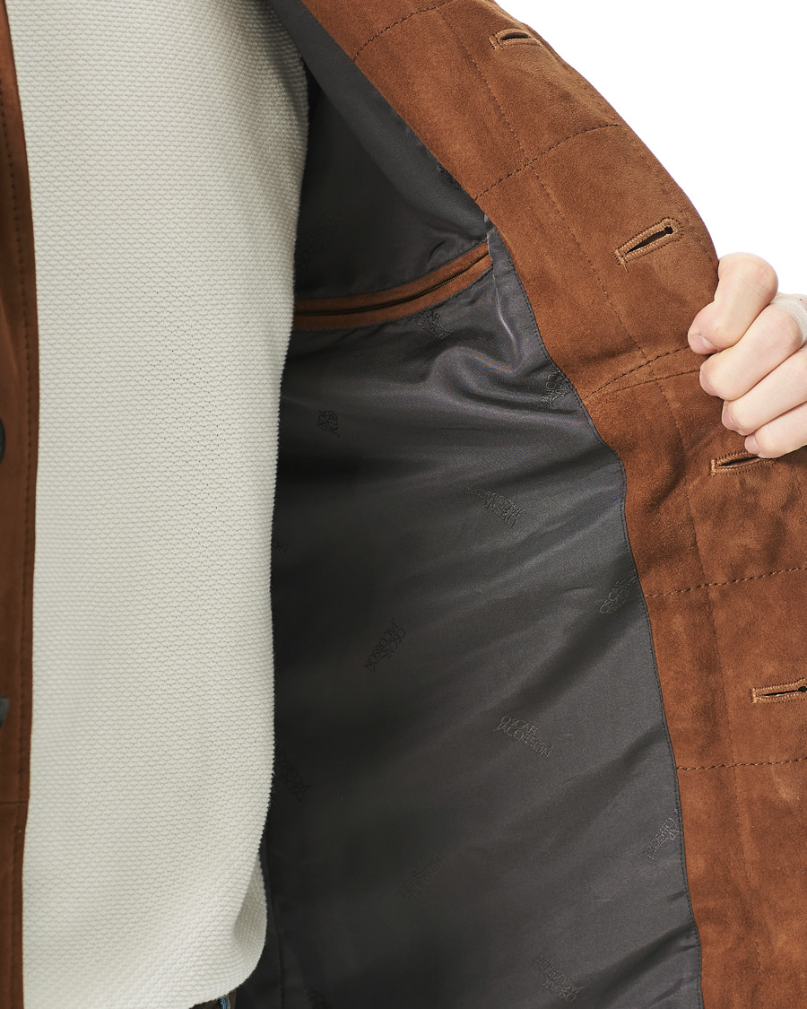 Men | Coats & Jackets | Oscar Jacobson | Wester Sude Field Jacket Brown