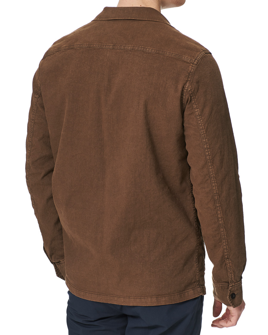 Men | Shirts | Oscar Jacobson | Linen Safari Shirt Jacket Brown