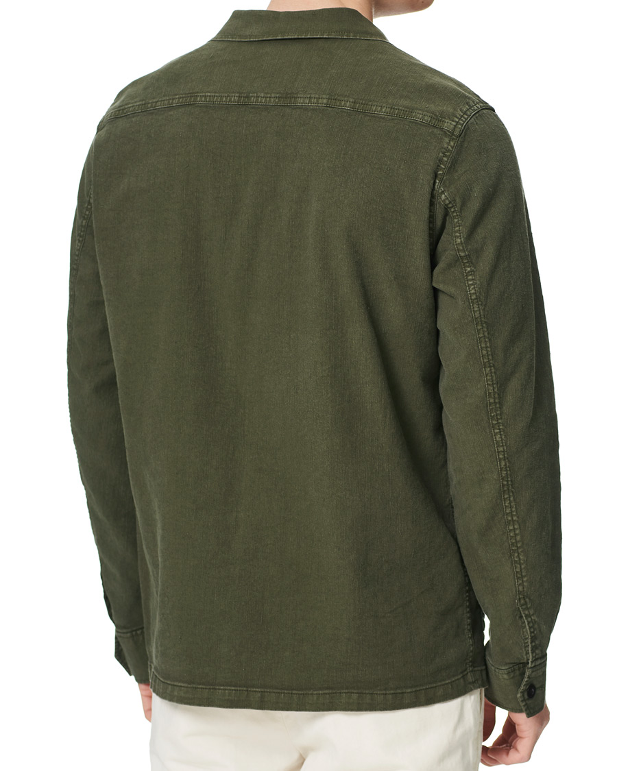 Men | Shirts | Oscar Jacobson | Linen Safari Shirt Jacket Olive