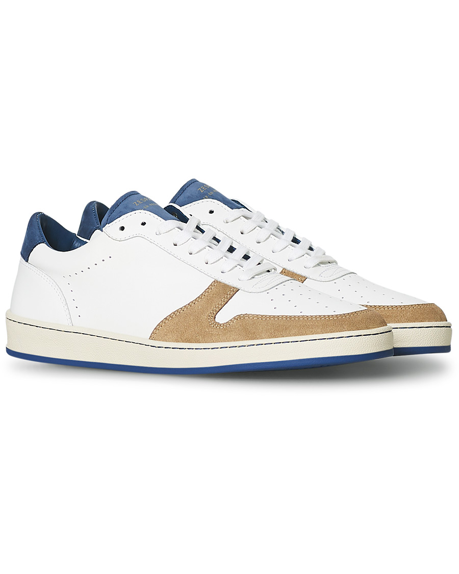 Men | Zespà ZSP23 Nappa/Suede Sneakers Bleu Ming/Savane | Zespà | ZSP23 Nappa/Suede Sneakers Bleu Ming/Savane