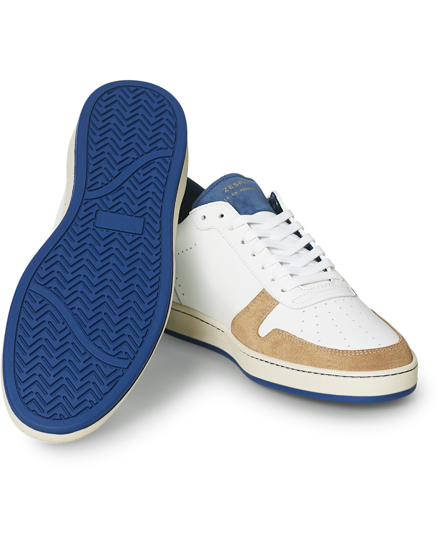 Men | Zespà ZSP23 Nappa/Suede Sneakers Bleu Ming/Savane | Zespà | ZSP23 Nappa/Suede Sneakers Bleu Ming/Savane