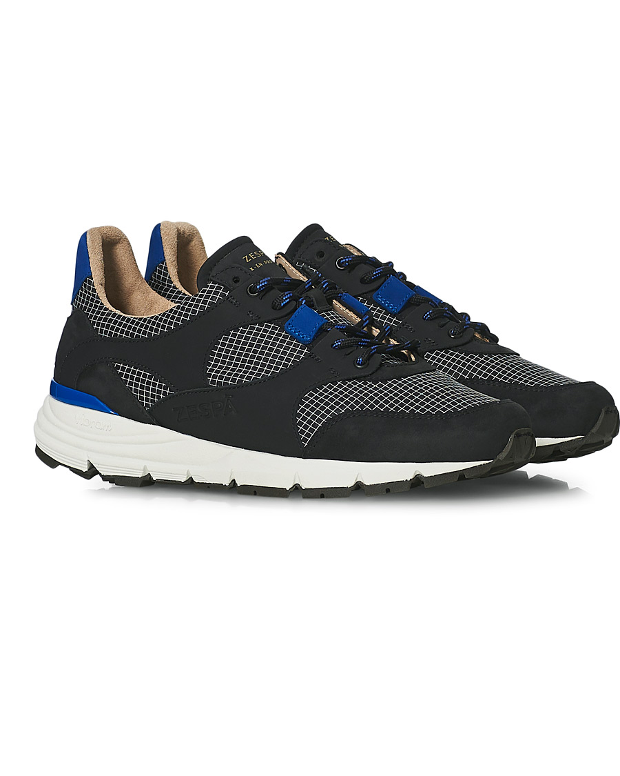 Men | Zespà ZSP Trail Textile Ripstop Sneaker Black/Outremer | Zespà | ZSP Trail Textile Ripstop Sneaker Black/Outremer