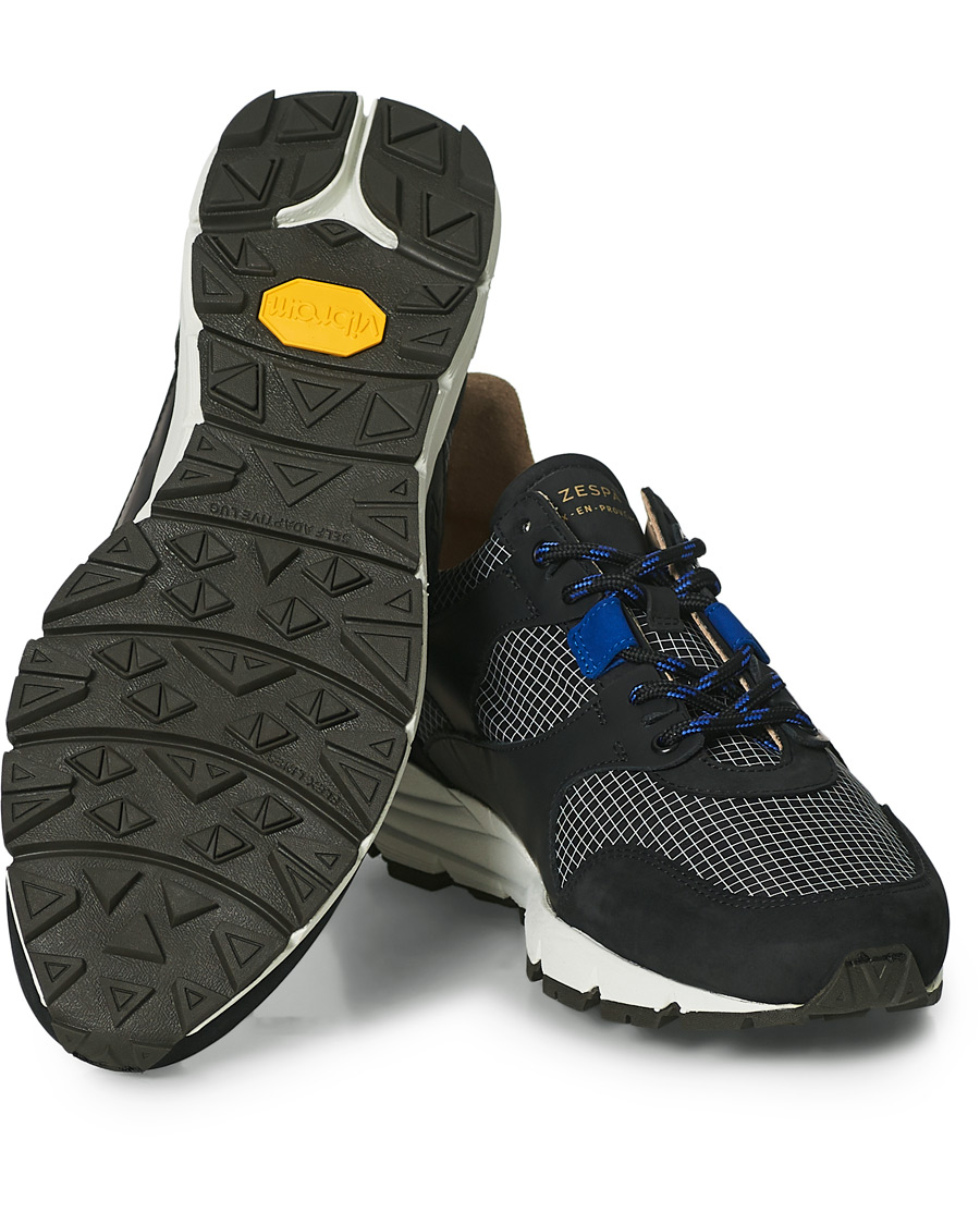 Men | Zespà ZSP Trail Textile Ripstop Sneaker Black/Outremer | Zespà | ZSP Trail Textile Ripstop Sneaker Black/Outremer