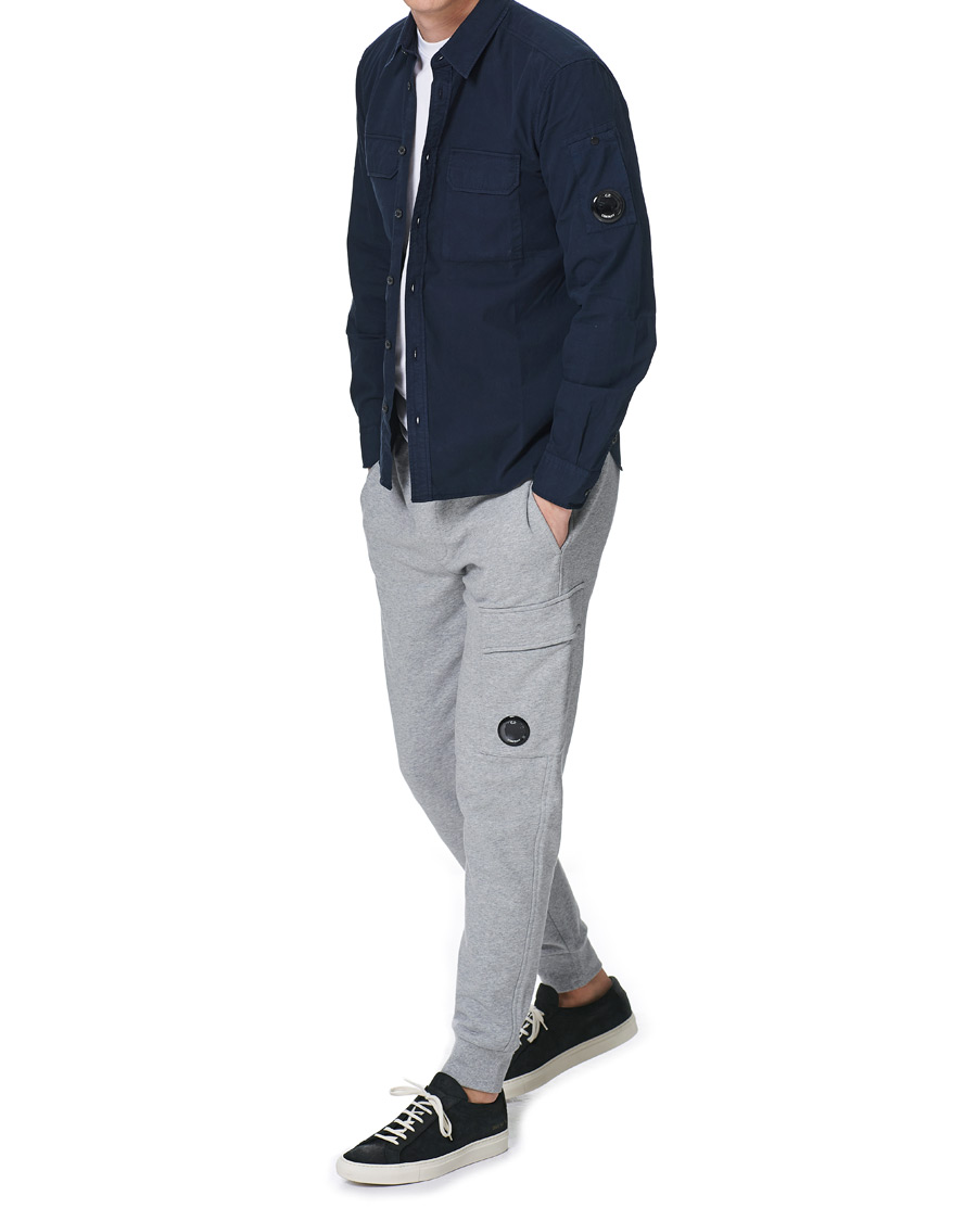 Men | Shirts | C.P. Company | Garment Dyed Gabardine Shirt Jacket Navy