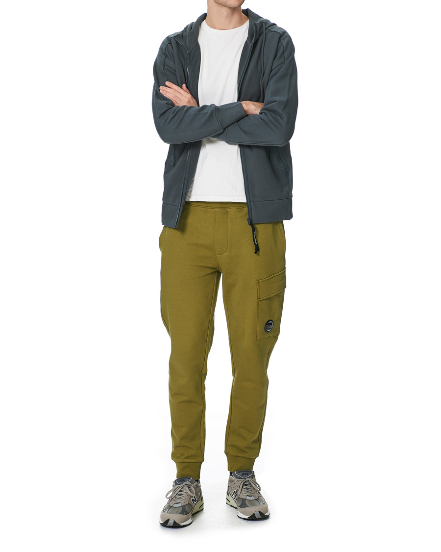 Men | Sweaters & Knitwear | C.P. Company | Full Zip Lens Hoodie Petrol