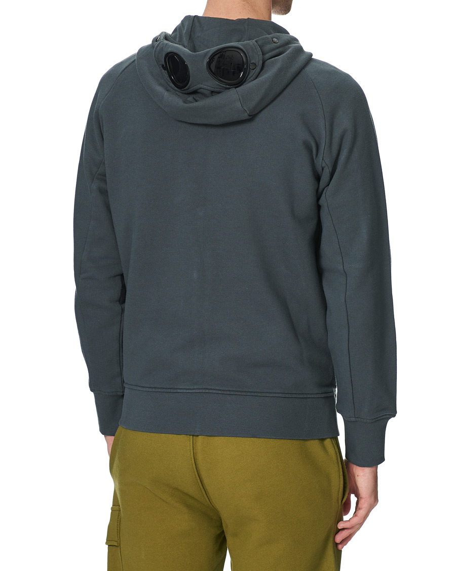 Men | Sweaters & Knitwear | C.P. Company | Full Zip Lens Hoodie Petrol