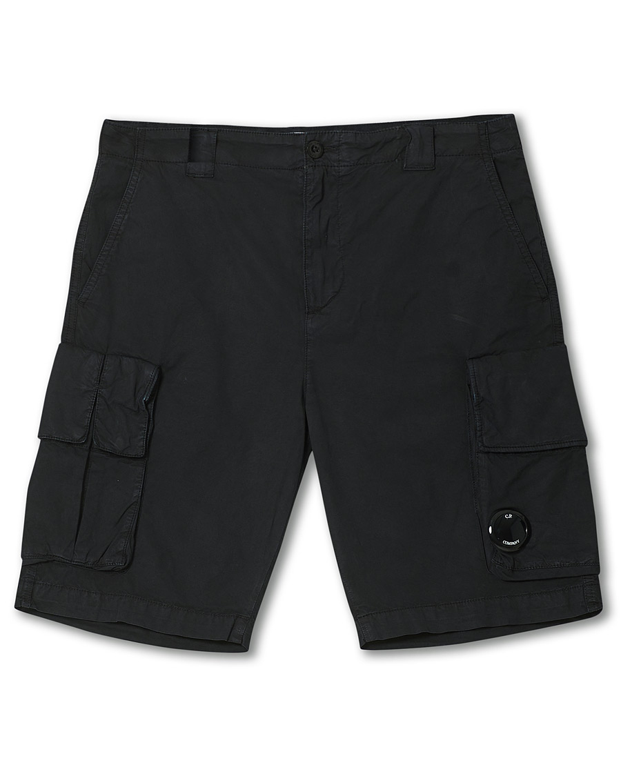 Men | Shorts | C.P. Company | Stretch Twill Cargo Shorts Black 48