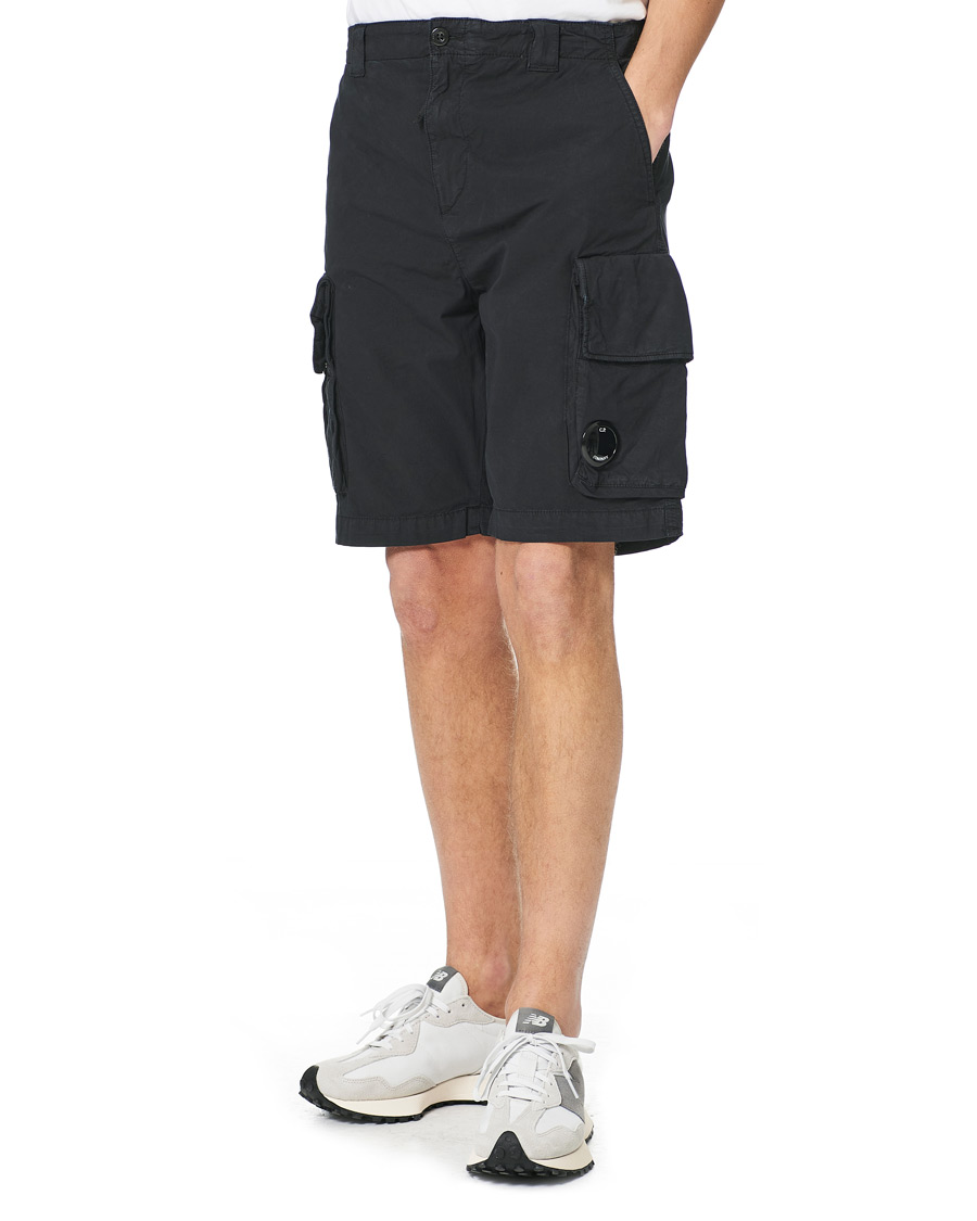 Men | Shorts | C.P. Company | Stretch Twill Cargo Shorts Black 48