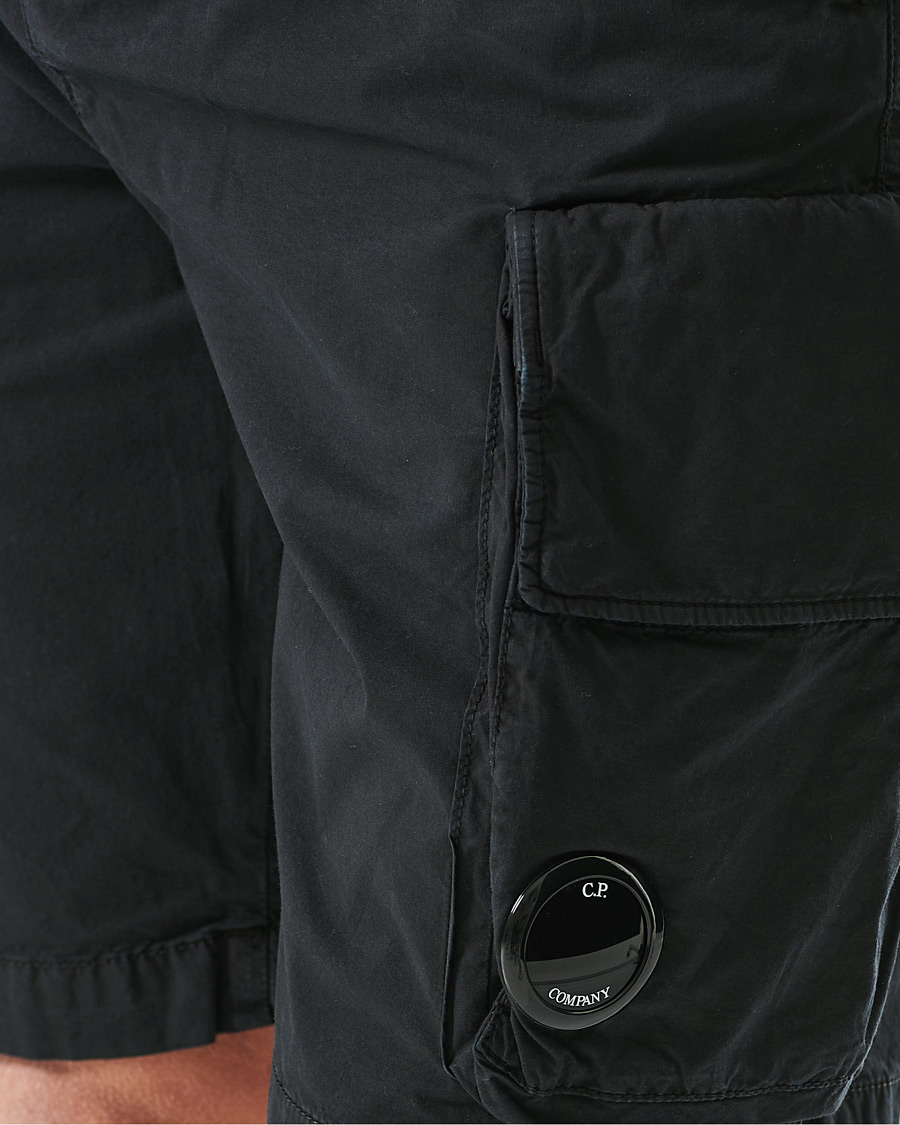 Men | Shorts | C.P. Company | Stretch Twill Cargo Shorts Black 48
