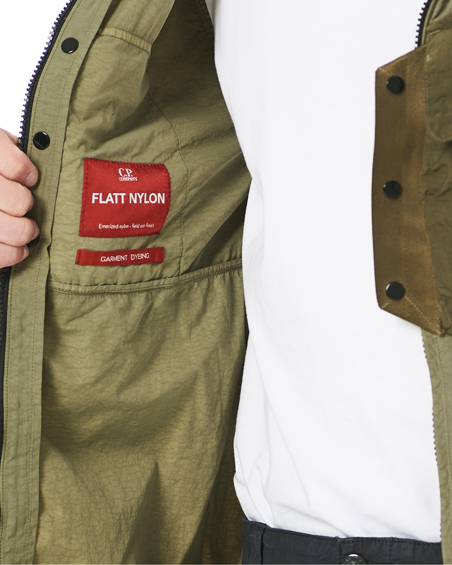 Men | Coats & Jackets | C.P. Company | Flatt Nylon Hooded Zip Jacket Olive