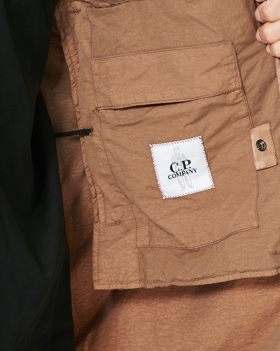 Men | Coats & Jackets | C.P. Company | Flatt Nylon Long Jacket Brown