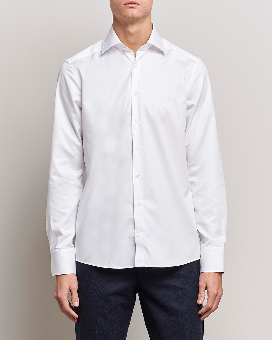 Men | Shirts | Stenströms | Slimline Cut Away Shirt White