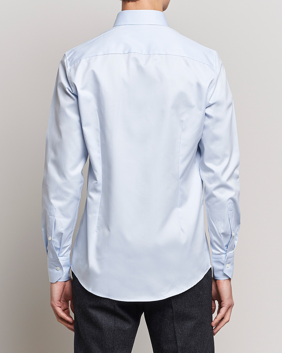Men | Shirts | Stenströms | Slimline Cut Away Shirt Light Blue