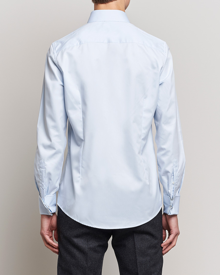 Men | Shirts | Stenströms | Slimline Double Cuff Light Blue