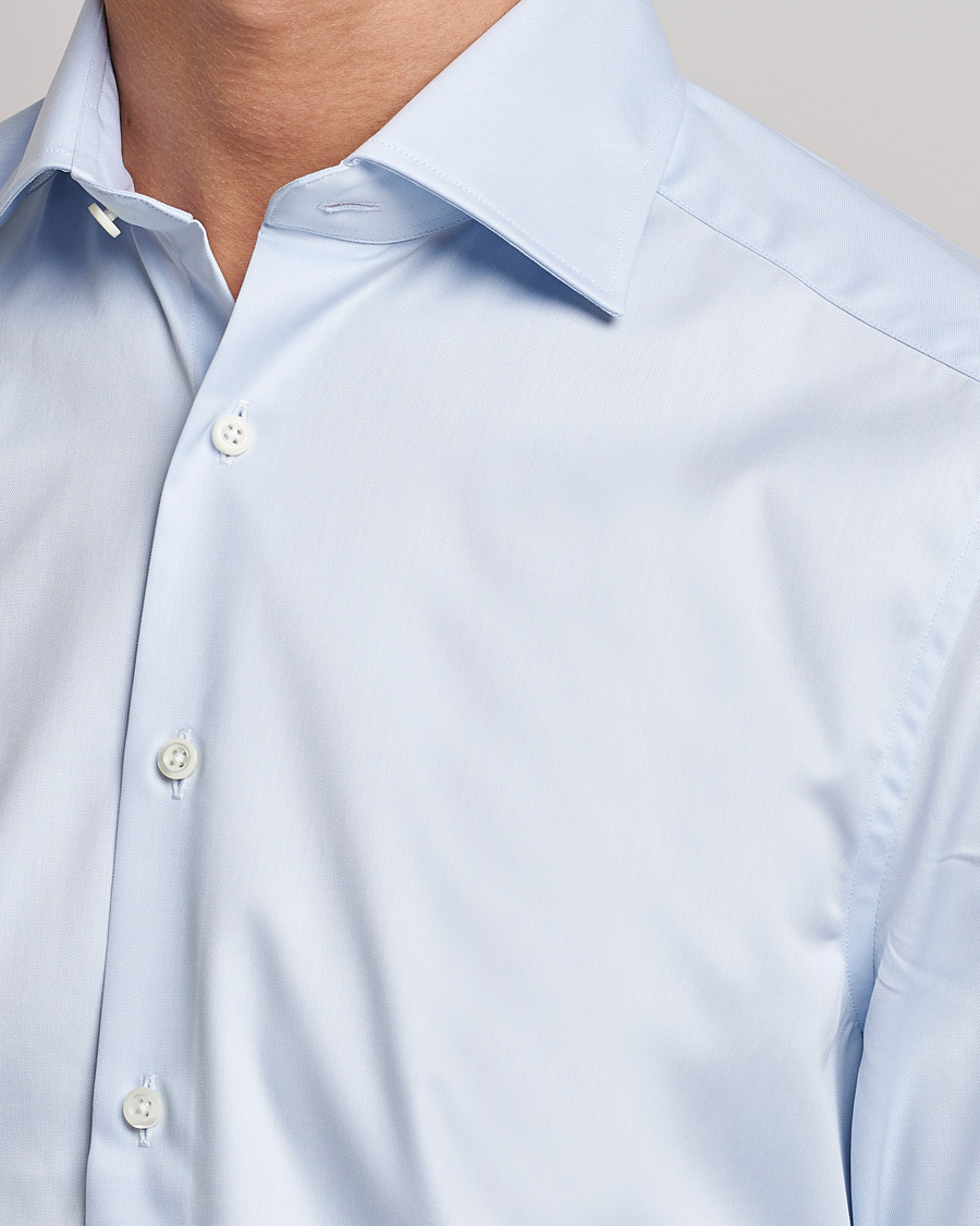 Men | Shirts | Stenströms | Slimline Double Cuff Light Blue