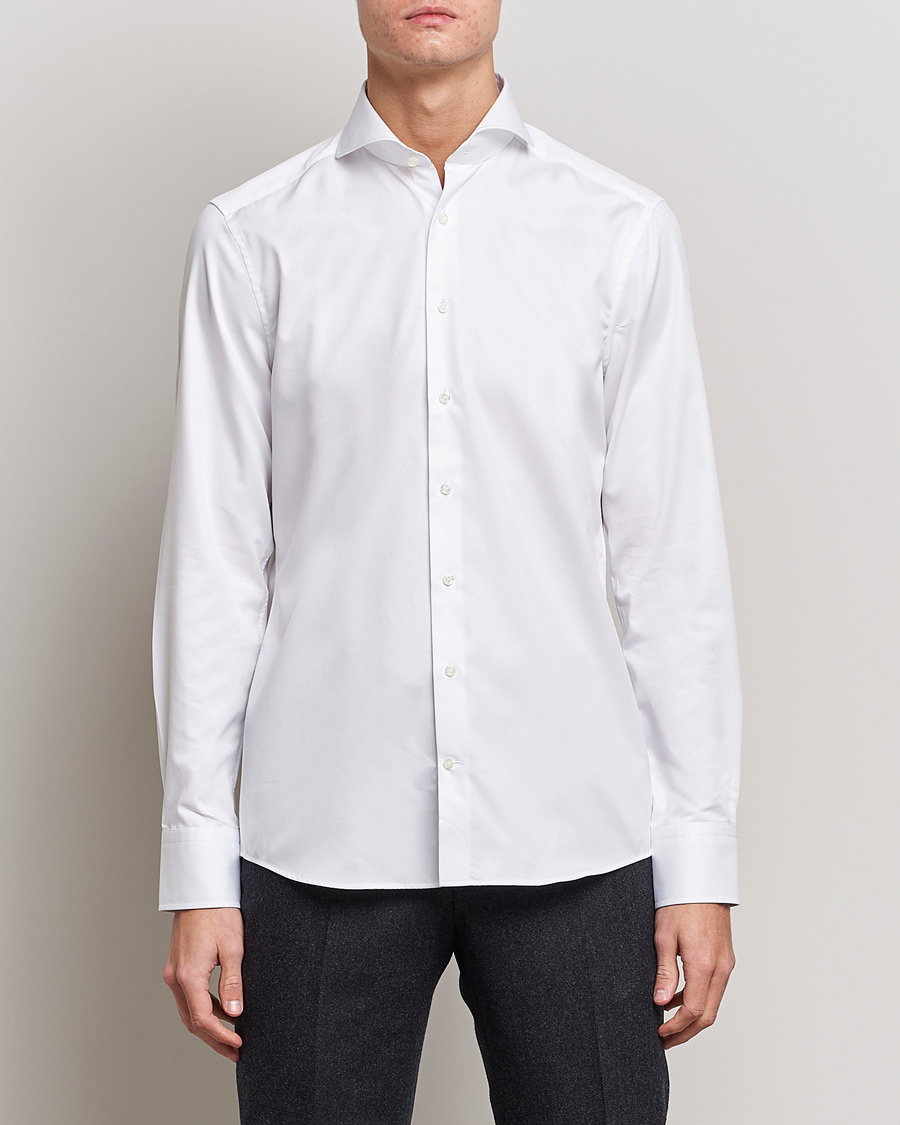 Men | Shirts | Stenströms | Slimline Extreme Cut Away Shirt White