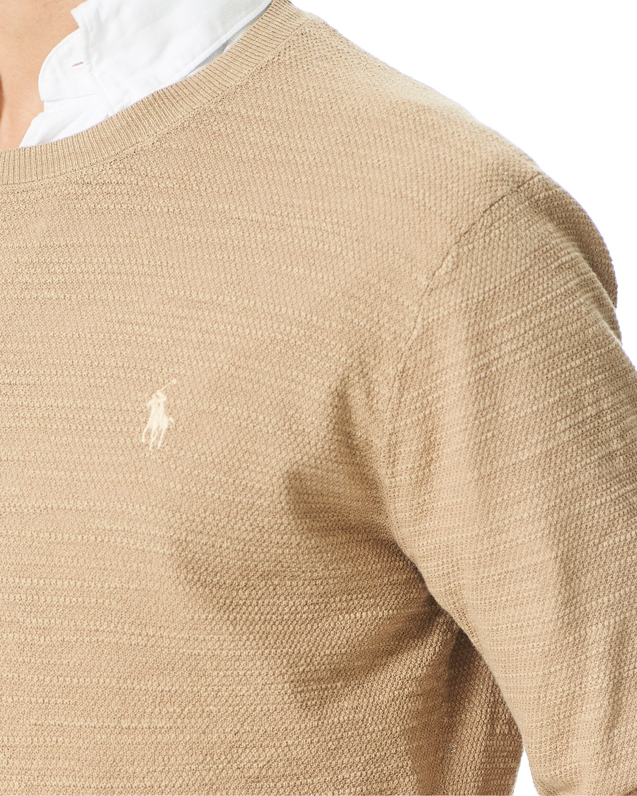Men | Sweaters & Knitwear | Polo Ralph Lauren | Cotton/Linen Knitted Sweater Vintage Khaki