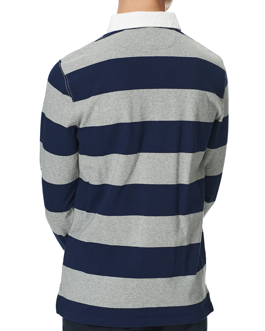 Men | Sweaters & Knitwear | Polo Ralph Lauren | Striped Rugger Light Grey/Navy
