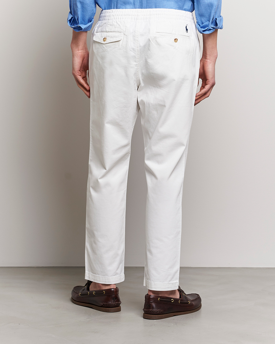 Men | Trousers | Polo Ralph Lauren | Prepster Stretch Drawstring Trousers Deckwash White