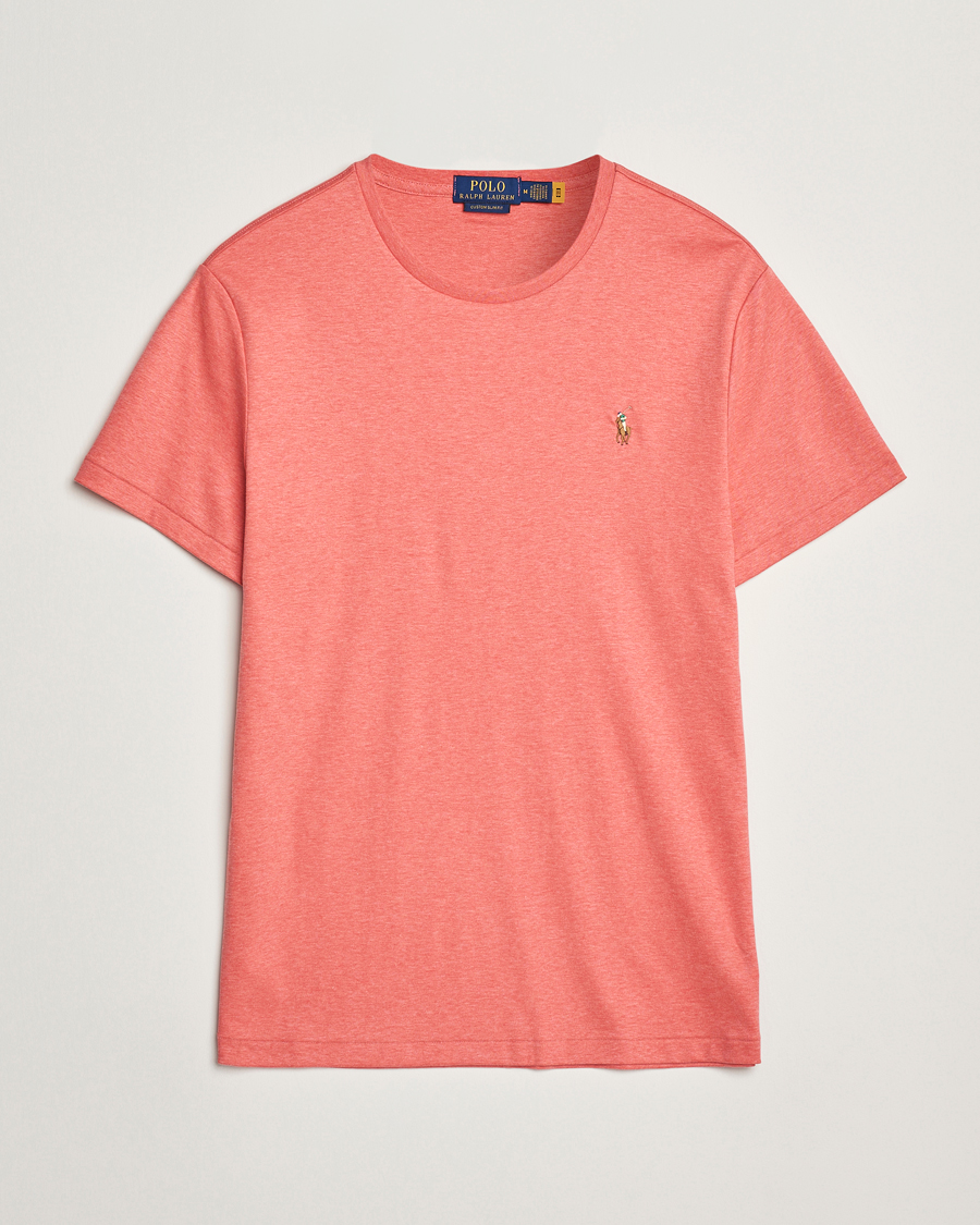 Men | T-Shirts | Polo Ralph Lauren | Luxury Pima Cotton Crew Neck T-Shirt Rose Heather