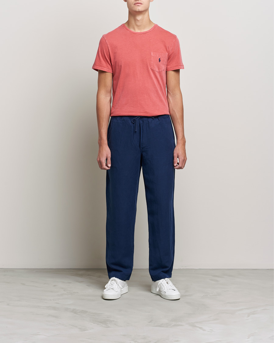 Men | T-Shirts | Polo Ralph Lauren | Washed Crew Neck Pocket Tee Starboard Red