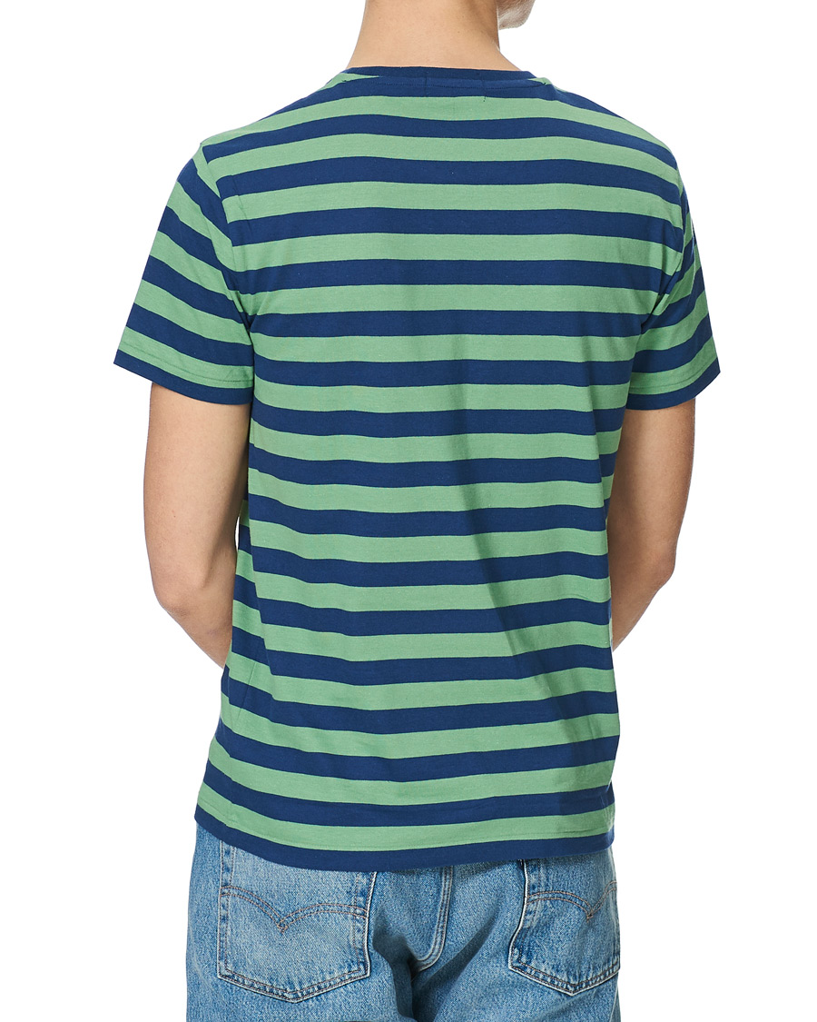 Men | T-Shirts | Polo Ralph Lauren | Crew Neck Striped Tee Outback Green/Light Navy