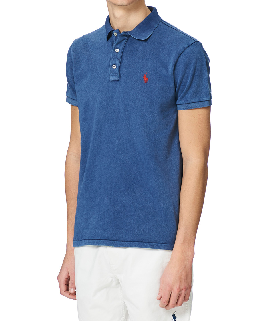 Men | Polo Shirts | Polo Ralph Lauren | Custom Fit Spa Terry Polo Light Navy
