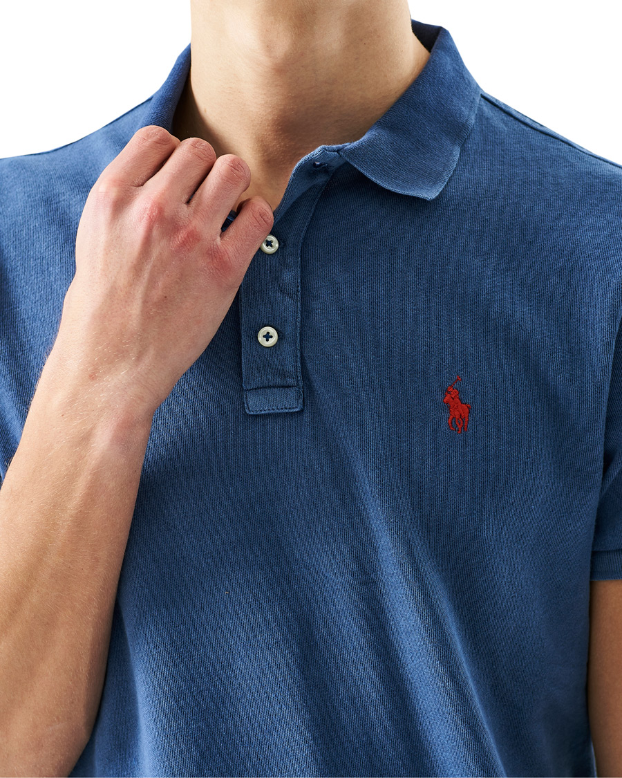Men | Polo Shirts | Polo Ralph Lauren | Custom Fit Spa Terry Polo Light Navy