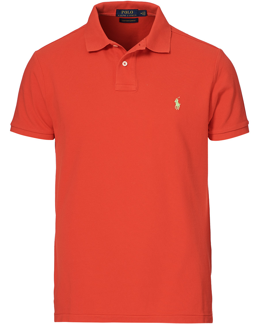 Men | Polo Shirts | Polo Ralph Lauren | Custom Slim Fit Polo Tomato Red