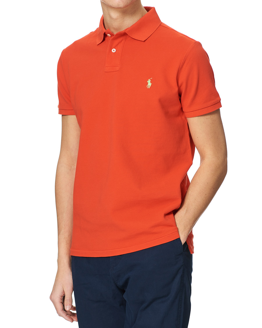 Men | Polo Shirts | Polo Ralph Lauren | Custom Slim Fit Polo Tomato Red