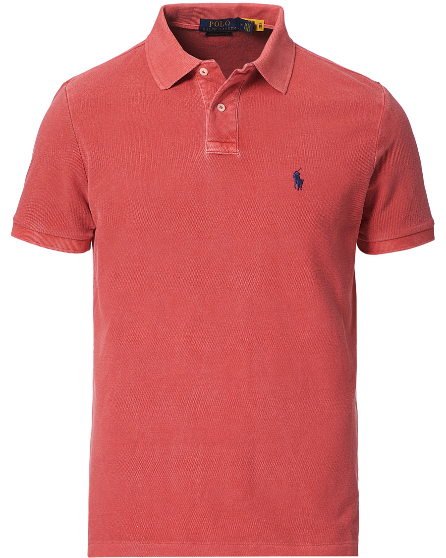 Men | Polo Shirts | Polo Ralph Lauren | Custom Slim Fit Garment Dyed Polo Starboard Red