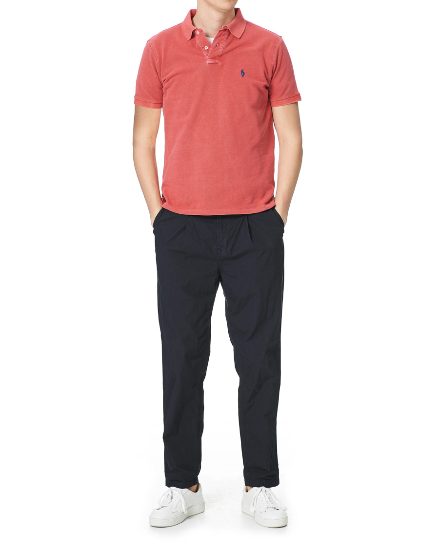 Men | Polo Shirts | Polo Ralph Lauren | Custom Slim Fit Garment Dyed Polo Starboard Red