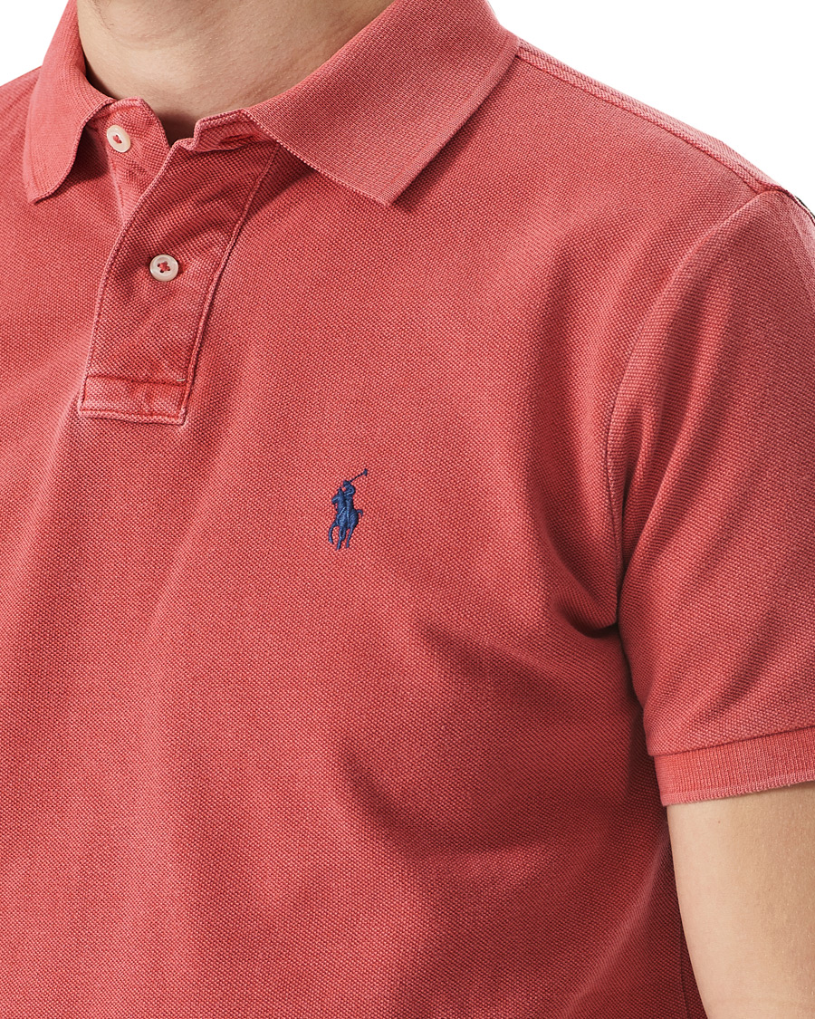 Men | Polo Shirts | Polo Ralph Lauren | Custom Slim Fit Garment Dyed Polo Starboard Red