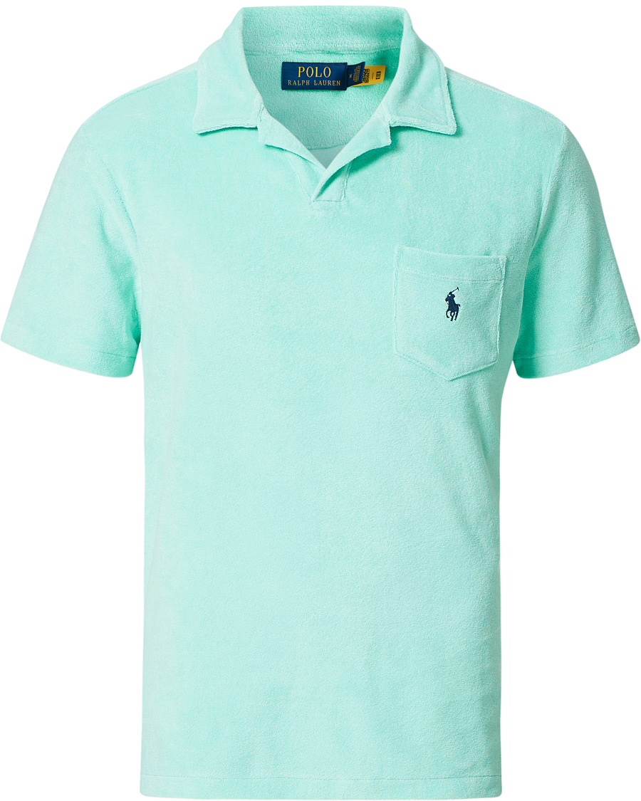 Men | Polo Shirts | Polo Ralph Lauren | Lightweight Cotton Terry Polo Aqua Verde
