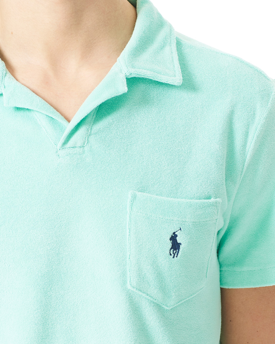Men | Polo Shirts | Polo Ralph Lauren | Lightweight Cotton Terry Polo Aqua Verde