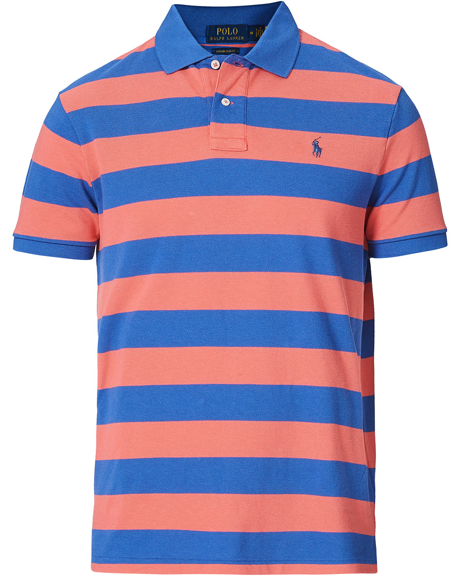 Men | Polo Shirts | Polo Ralph Lauren | Custom Slim Fit Striped Polo Red/Blue