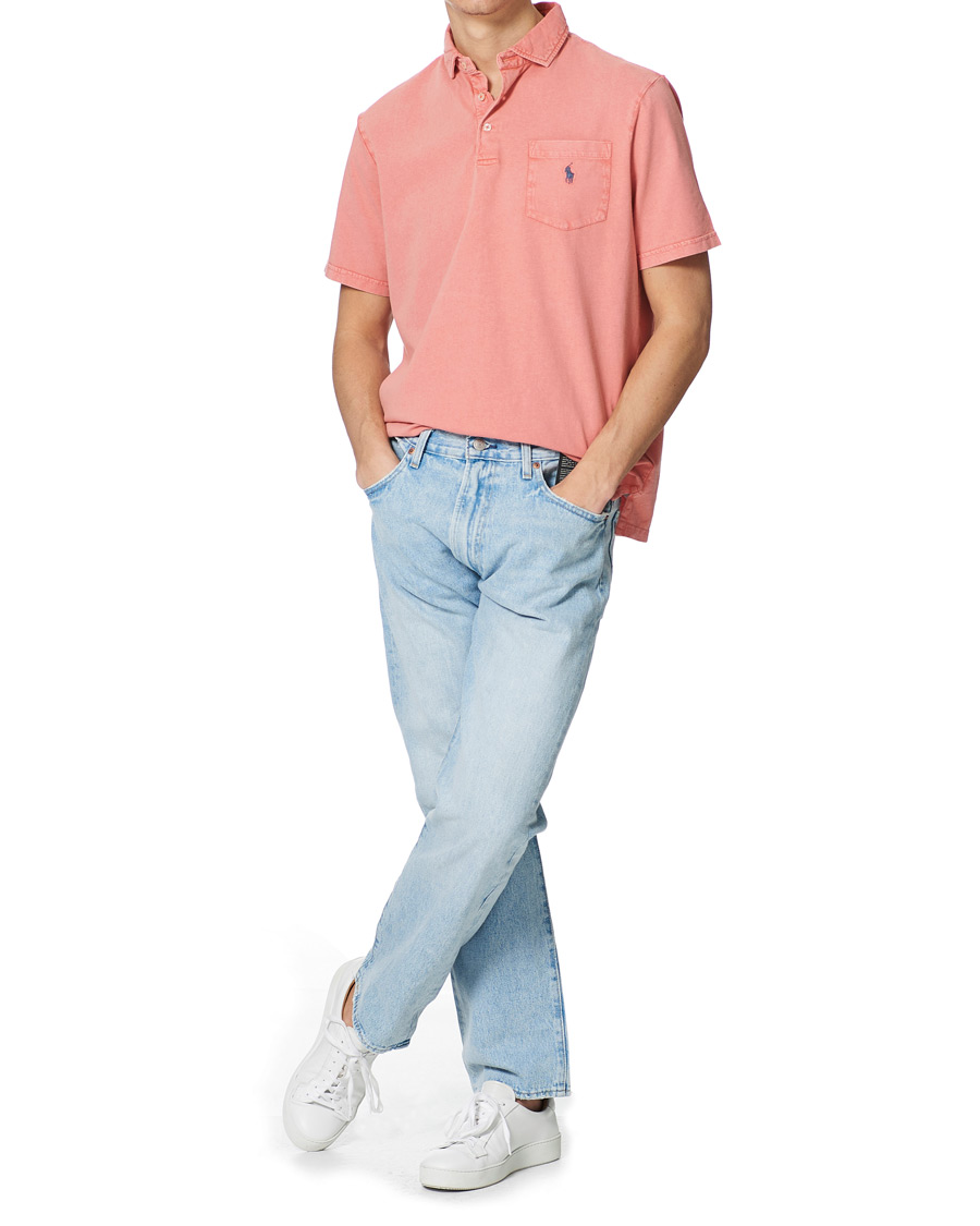 Men | Polo Shirts | Polo Ralph Lauren | Cotton/Linen Pocket Polo Amalfi Red