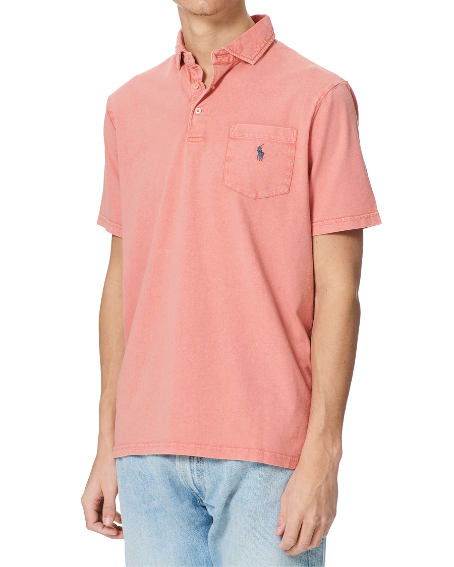 Men | Polo Shirts | Polo Ralph Lauren | Cotton/Linen Pocket Polo Amalfi Red