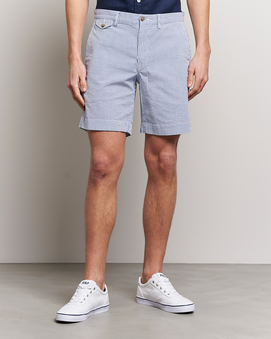 Men | Shorts | Polo Ralph Lauren | Bedford Seersucker Shorts Blue/White