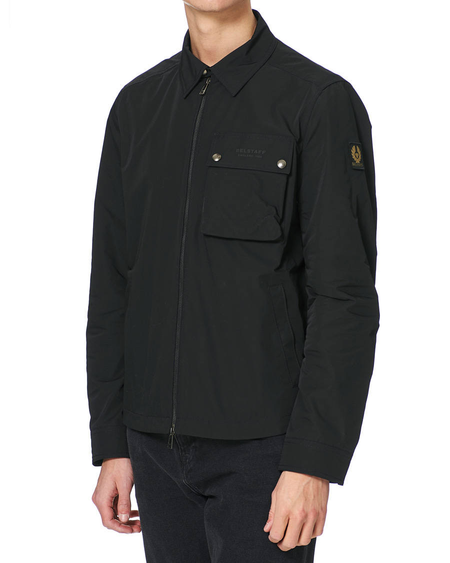 Men | Shirts | Belstaff | Wayfare Memory Shell Zip Overshirt Black