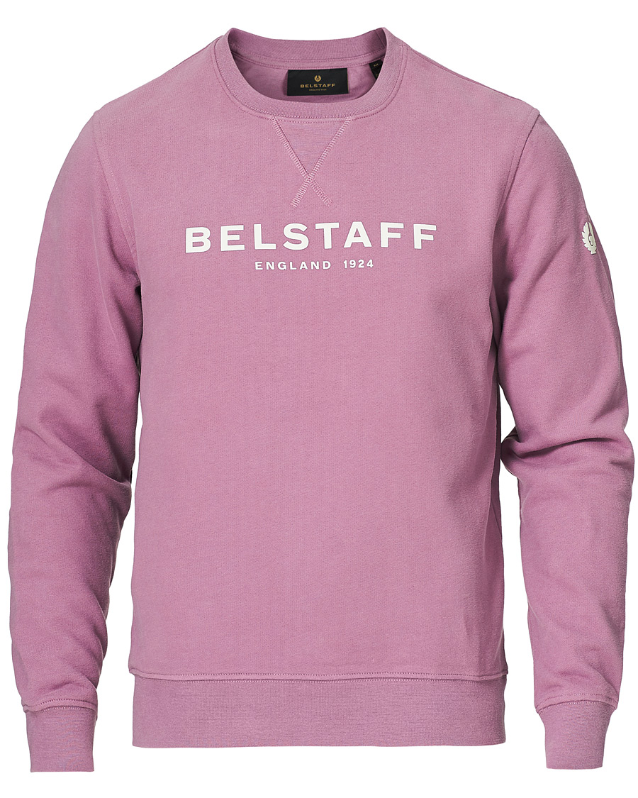 Men | Sweaters & Knitwear | Belstaff | 1924 Crew Neck Logo Sweat Lavender
